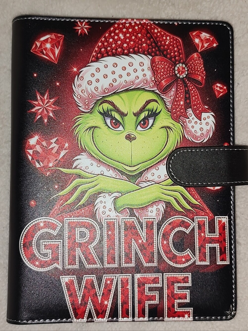 New! Grinch Wife Binder Notebook With Paper